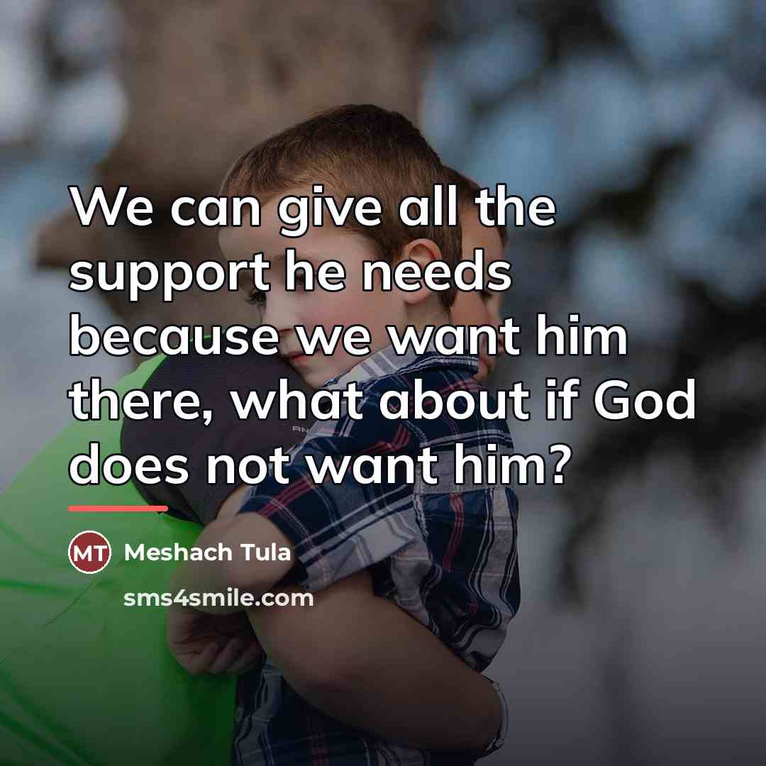 “We can give all the support he needs because we…” quote by Meshach Tula
