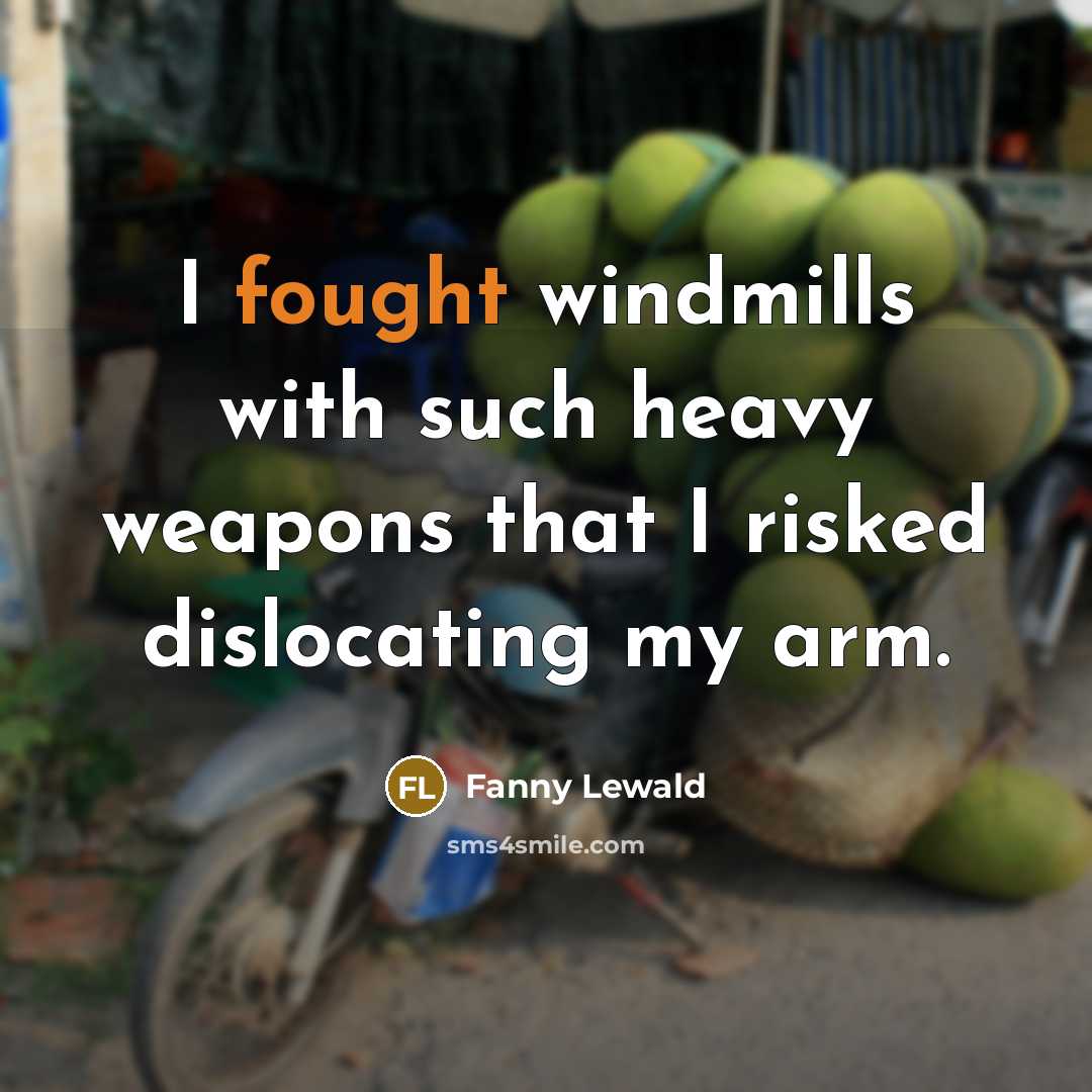 “I fought windmills with such heavy weapons that I risked…” quote by Fanny Lewald