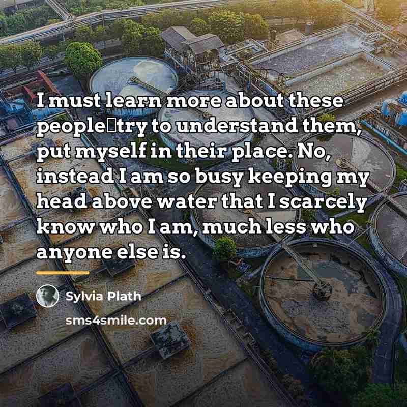 “I must learn more about these people―try to understand them,…” quote by Sylvia Plath