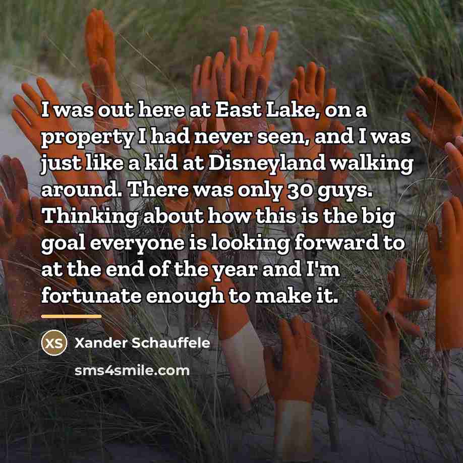 “I was out here at East Lake, on a property…” quote by Xander Schauffele