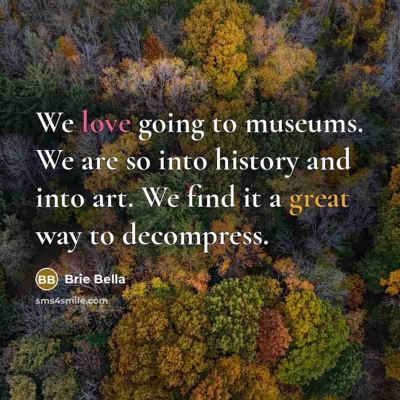 “We love going to museums. We are so into history…” quote by Brie Bella