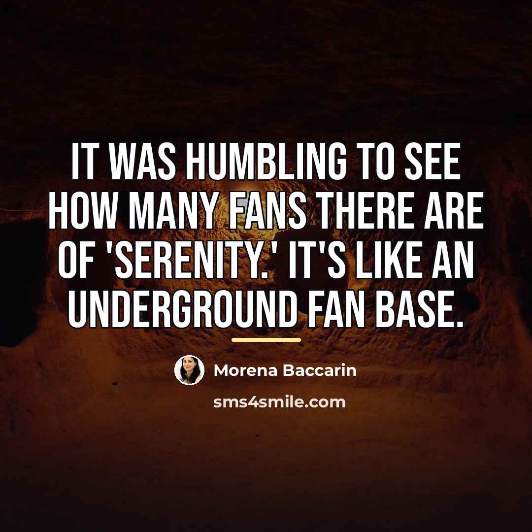 “It was humbling to see how many fans there are…” quote by Morena Baccarin