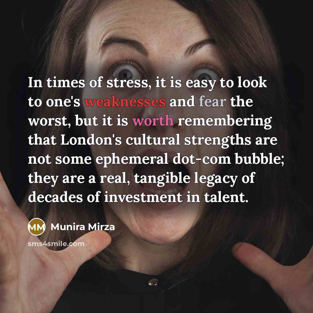 “In times of stress, it is easy to look to…” quote by Munira Mirza