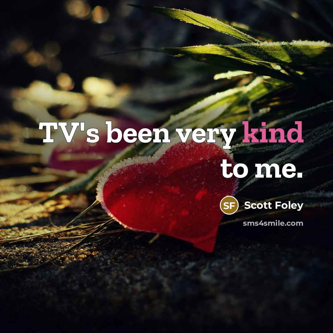“TV's been very kind to me.…” quote by Scott Foley