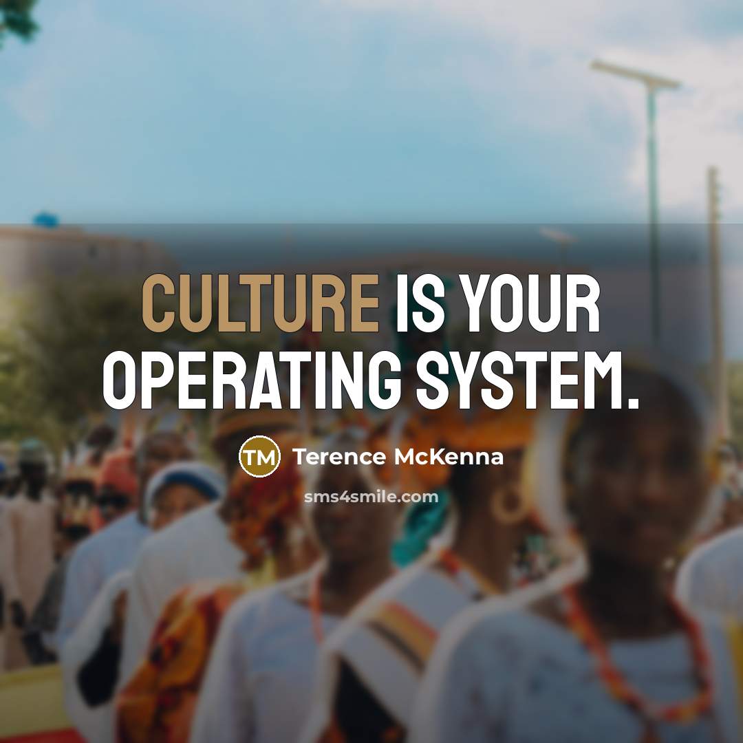 “Culture is your operating system.…” quote by Terence McKenna