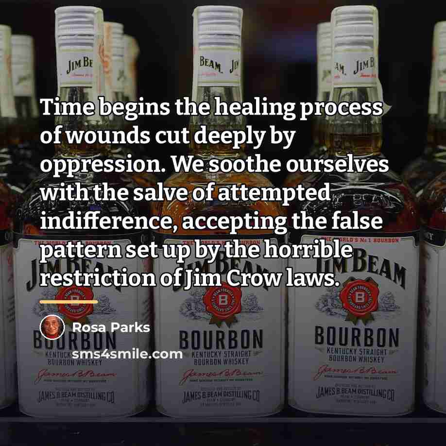 “Time begins the healing process of wounds cut deeply by…” quote by Rosa Parks