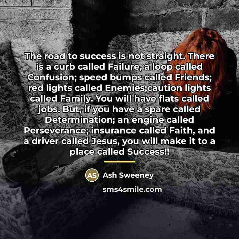 “The road to success is not straight. There is a…” quote by Ash Sweeney