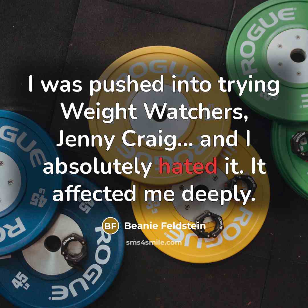 “I was pushed into trying Weight Watchers, Jenny Craig... and…” quote by Beanie Feldstein