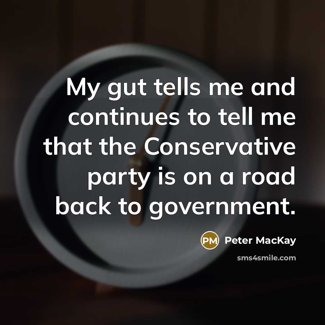 “My gut tells me and continues to tell me that…” quote by Peter MacKay