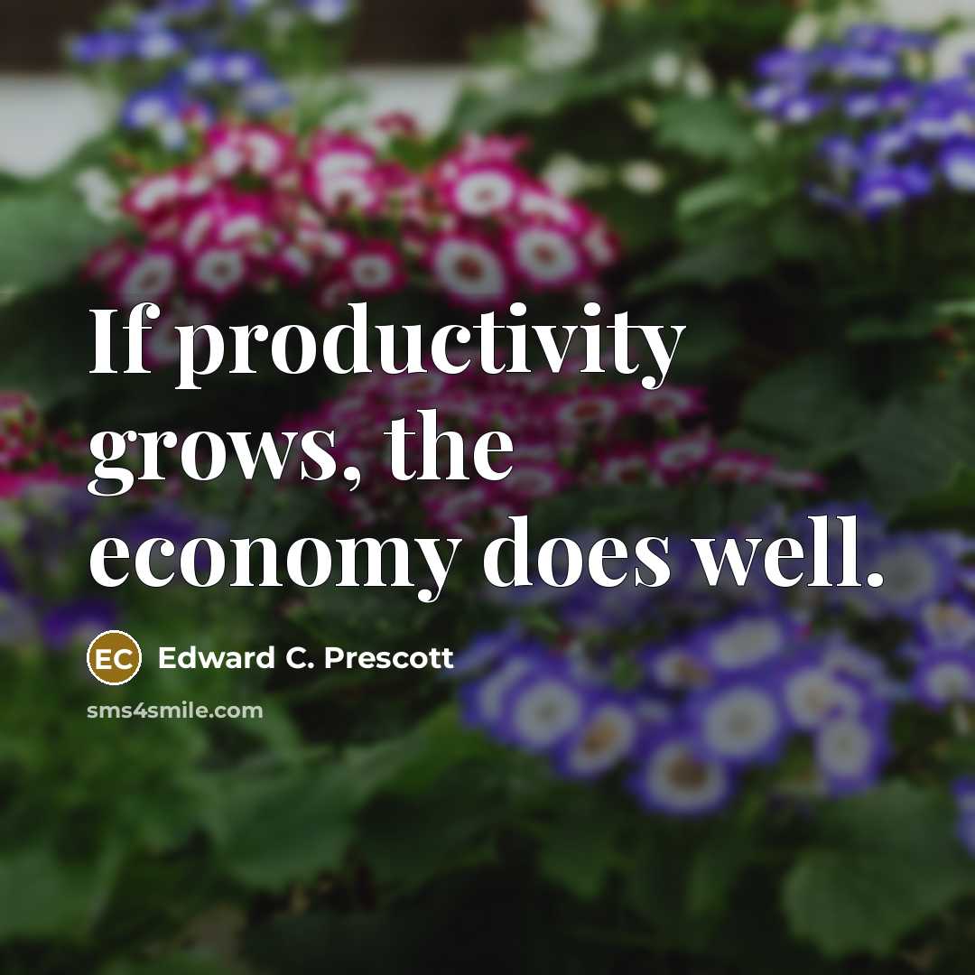 “If productivity grows, the economy does well.…” quote by Edward C. Prescott