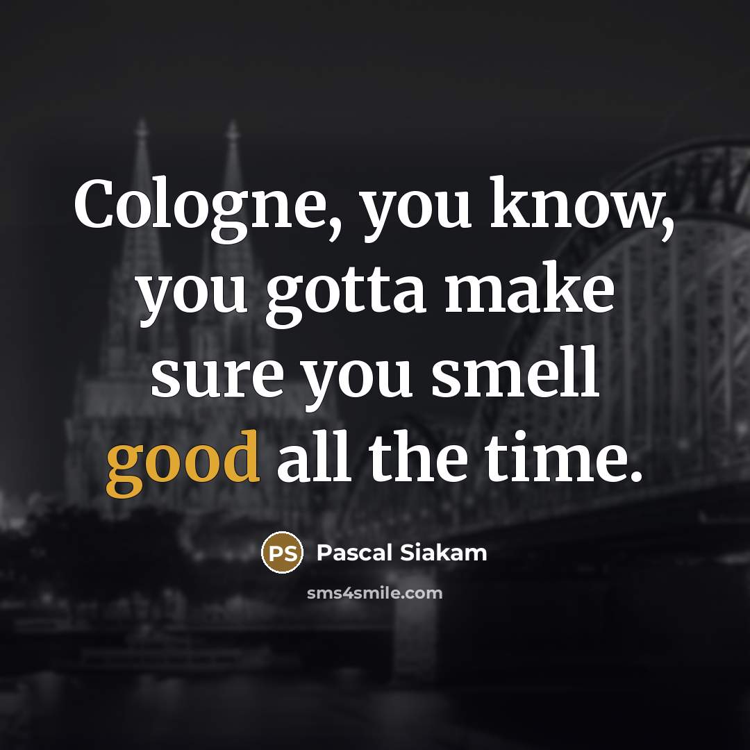 “Cologne, you know, you gotta make sure you smell good…” quote by Pascal Siakam