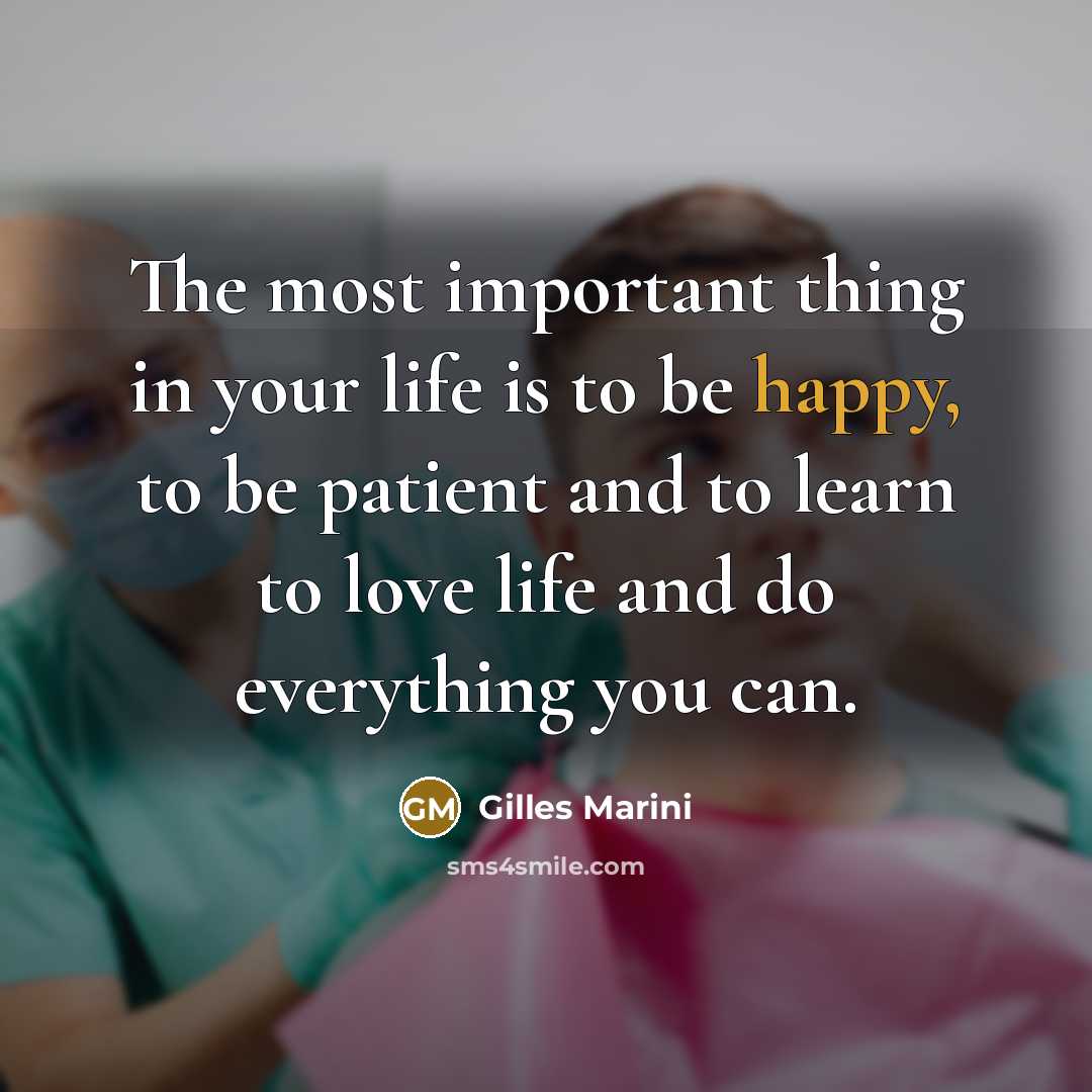 “The most important thing in your life is to be…” quote by Gilles Marini