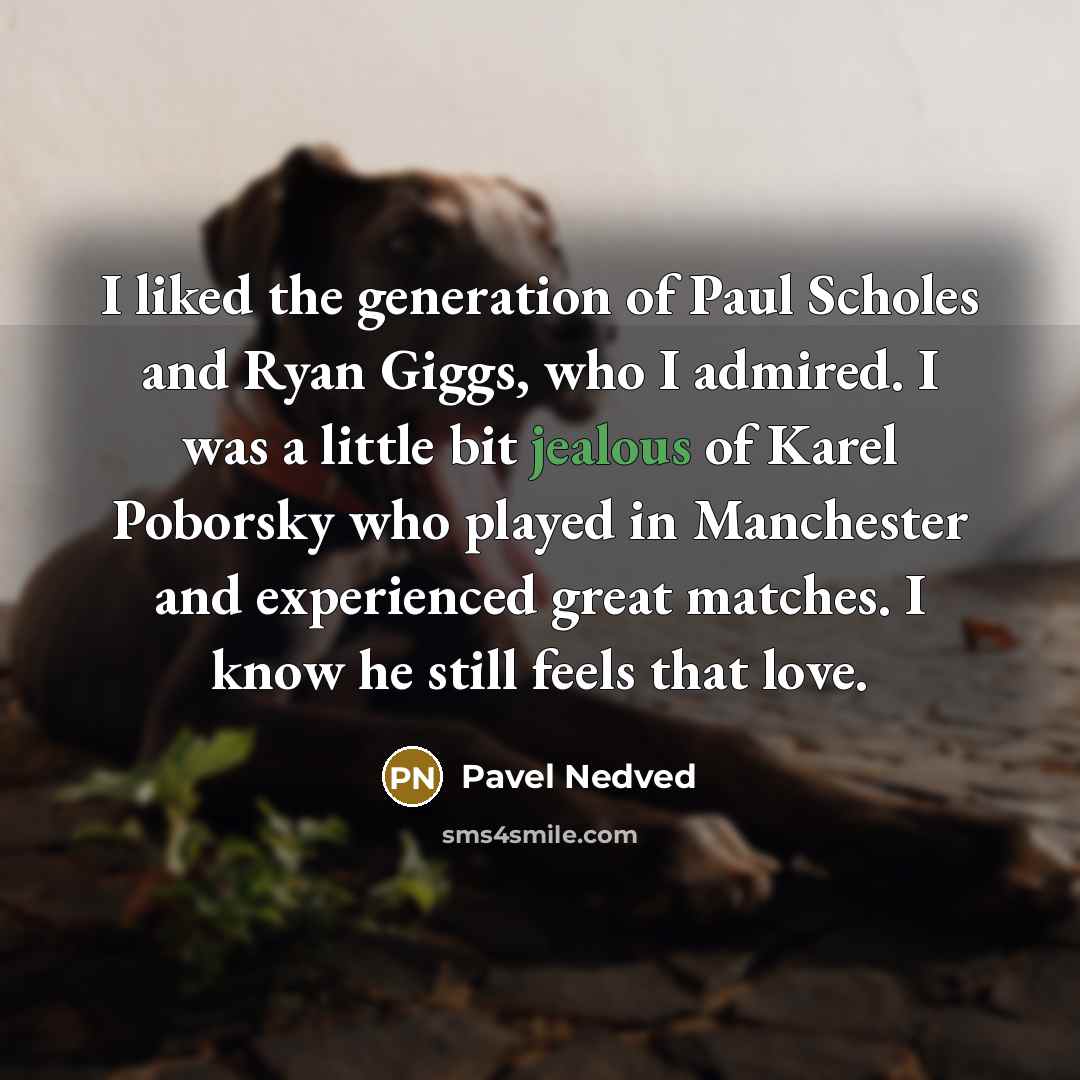 “I liked the generation of Paul Scholes and Ryan Giggs,…” quote by Pavel Nedved