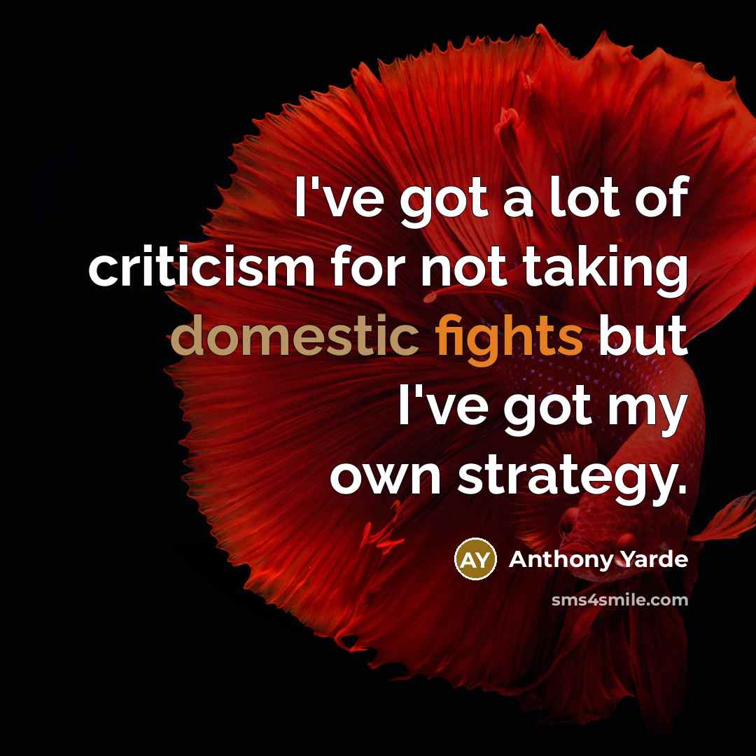 “I've got a lot of criticism for not taking domestic…” quote by Anthony Yarde