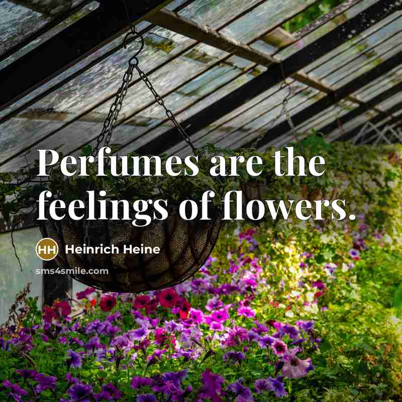 “Perfumes are the feelings of flowers.…” quote by Heinrich Heine
