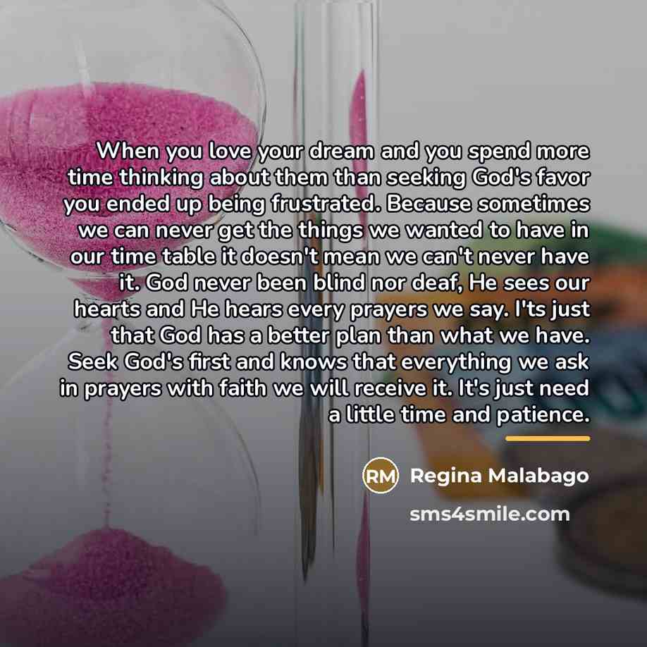“When you love your dream and you spend more time…” quote by Regina Malabago