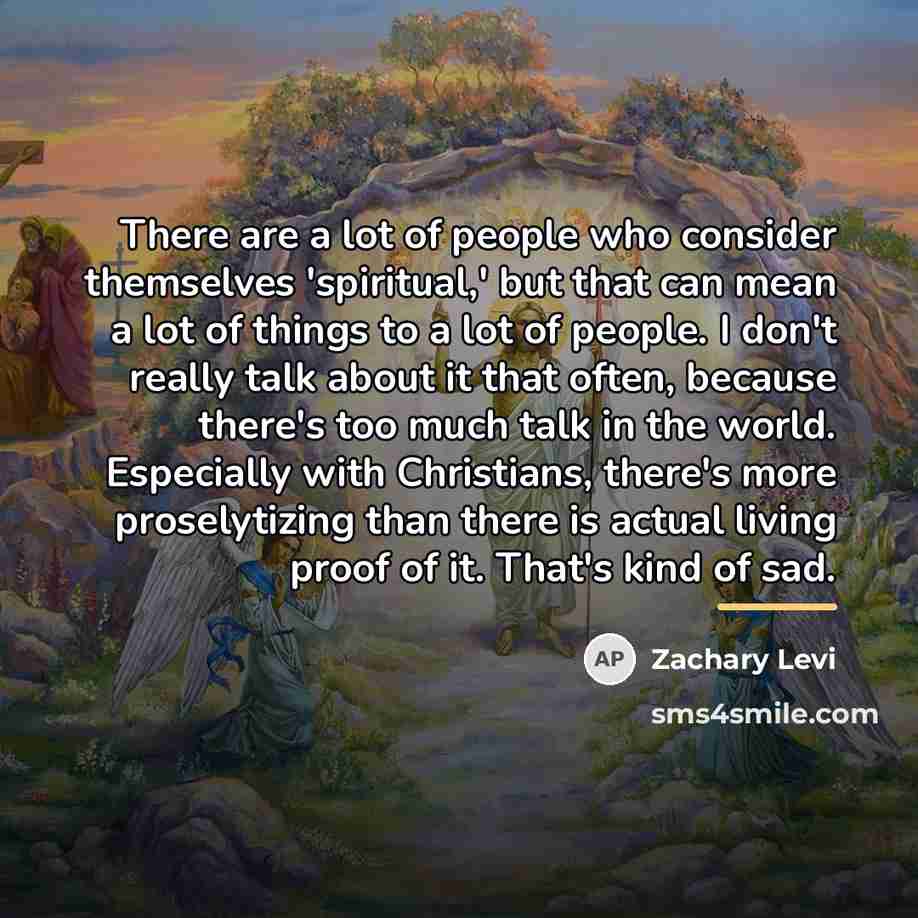“There are a lot of people who consider themselves 'spiritual,'…” quote by Zachary Levi