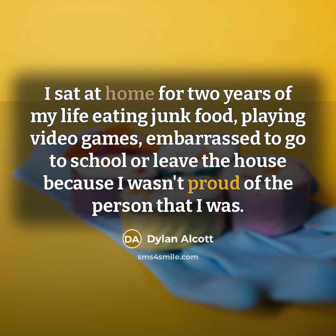 “I sat at home for two years of my life…” quote by Dylan Alcott