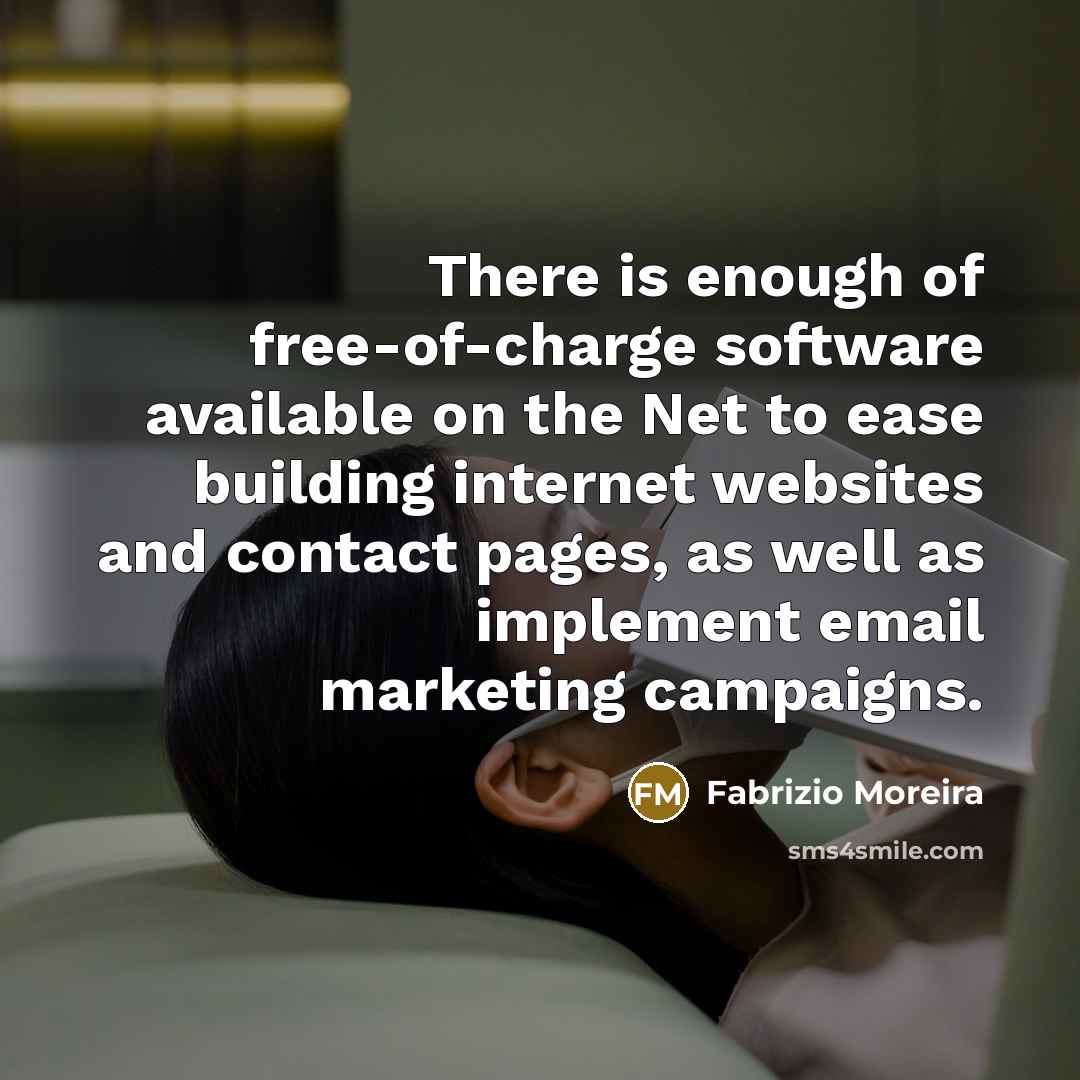 “There is enough of free-of-charge software available on the Net…” quote by Fabrizio Moreira