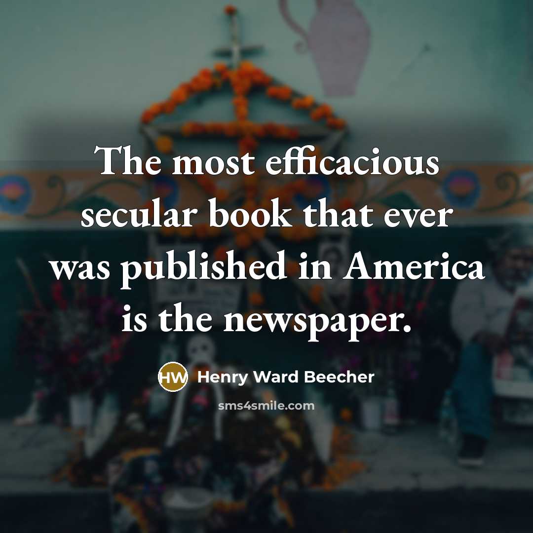 “The most efficacious secular book that ever was published in…” quote by Henry Ward Beecher