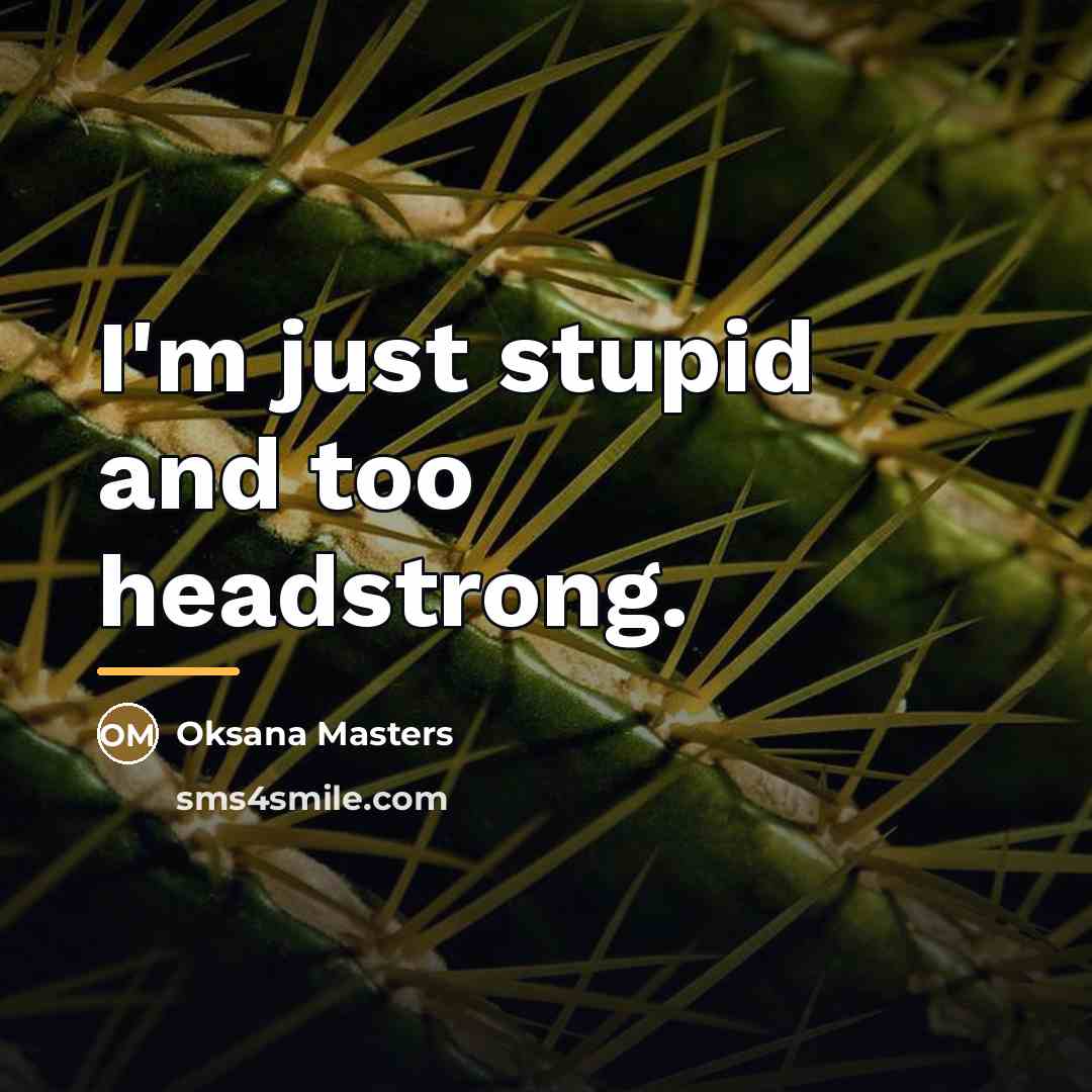 “I'm just stupid and too headstrong.…” quote by Oksana Masters