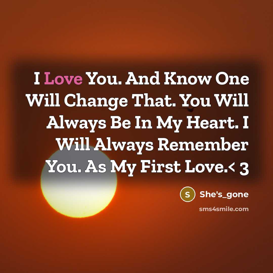“I Love You. And Know One Will Change That. You…” quote by She's_gone