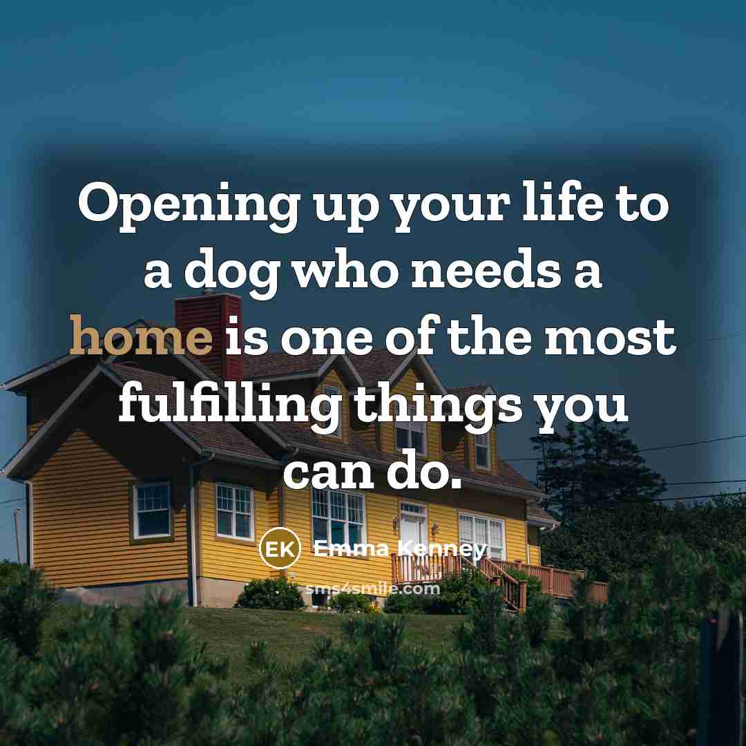 “Opening up your life to a dog who needs a…” quote by Emma Kenney
