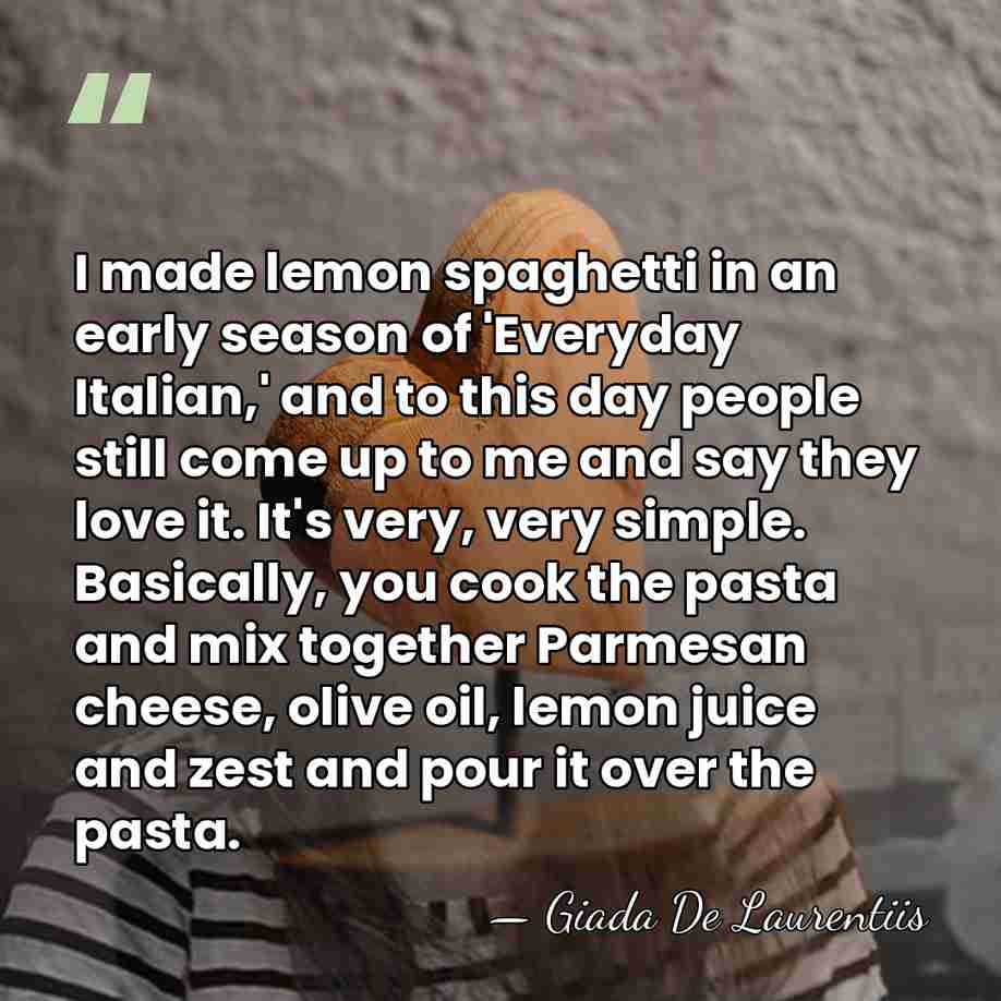 I made lemon spaghetti in an early season of 'Everyday Italian,' and&hellip; - Giada De Laurentiis