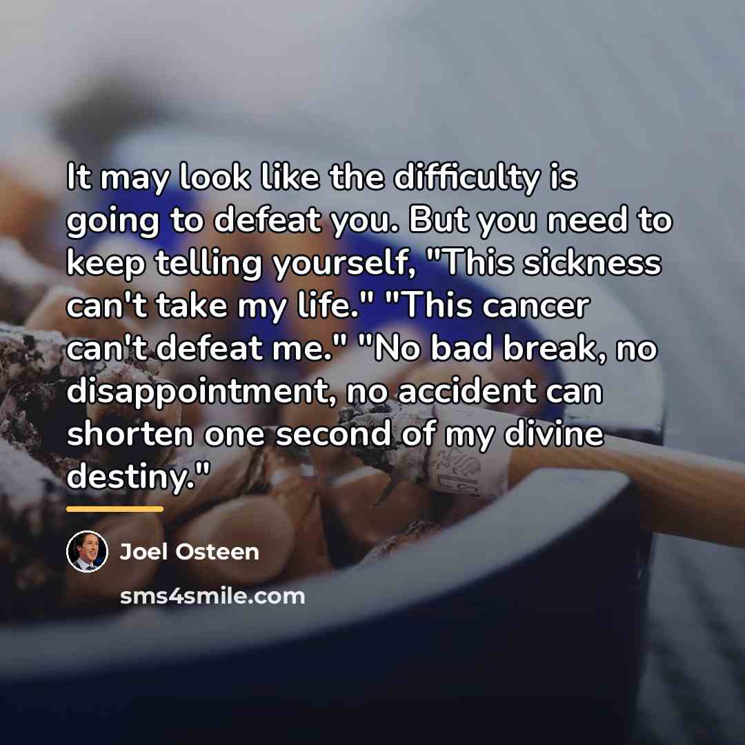 “It may look like the difficulty is going to defeat…” quote by Joel Osteen