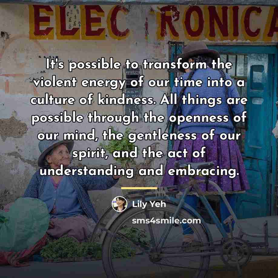 “It's possible to transform the violent energy of our time…” quote by Lily Yeh
