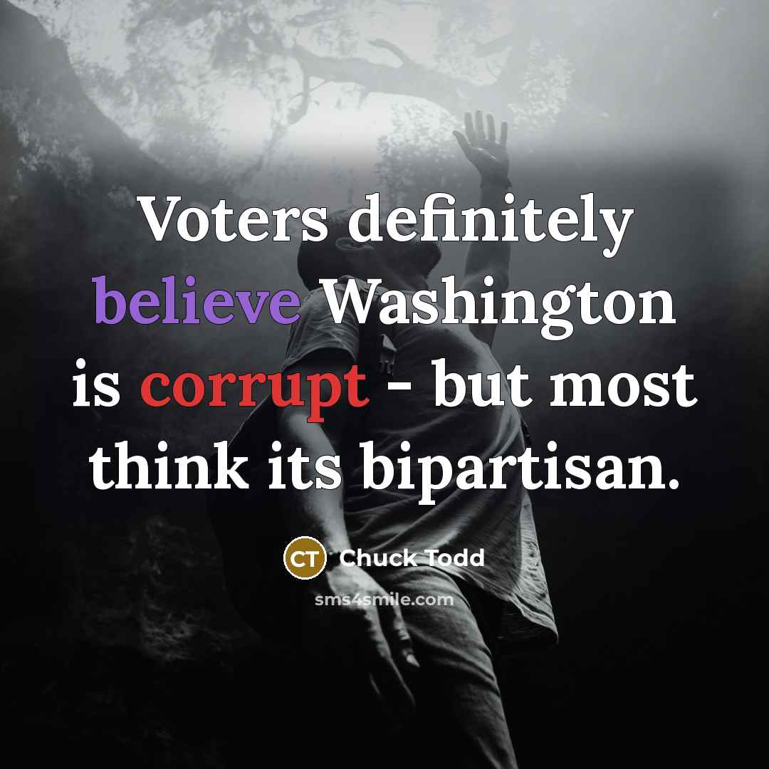 “Voters definitely believe Washington is corrupt - but most think…” quote by Chuck Todd