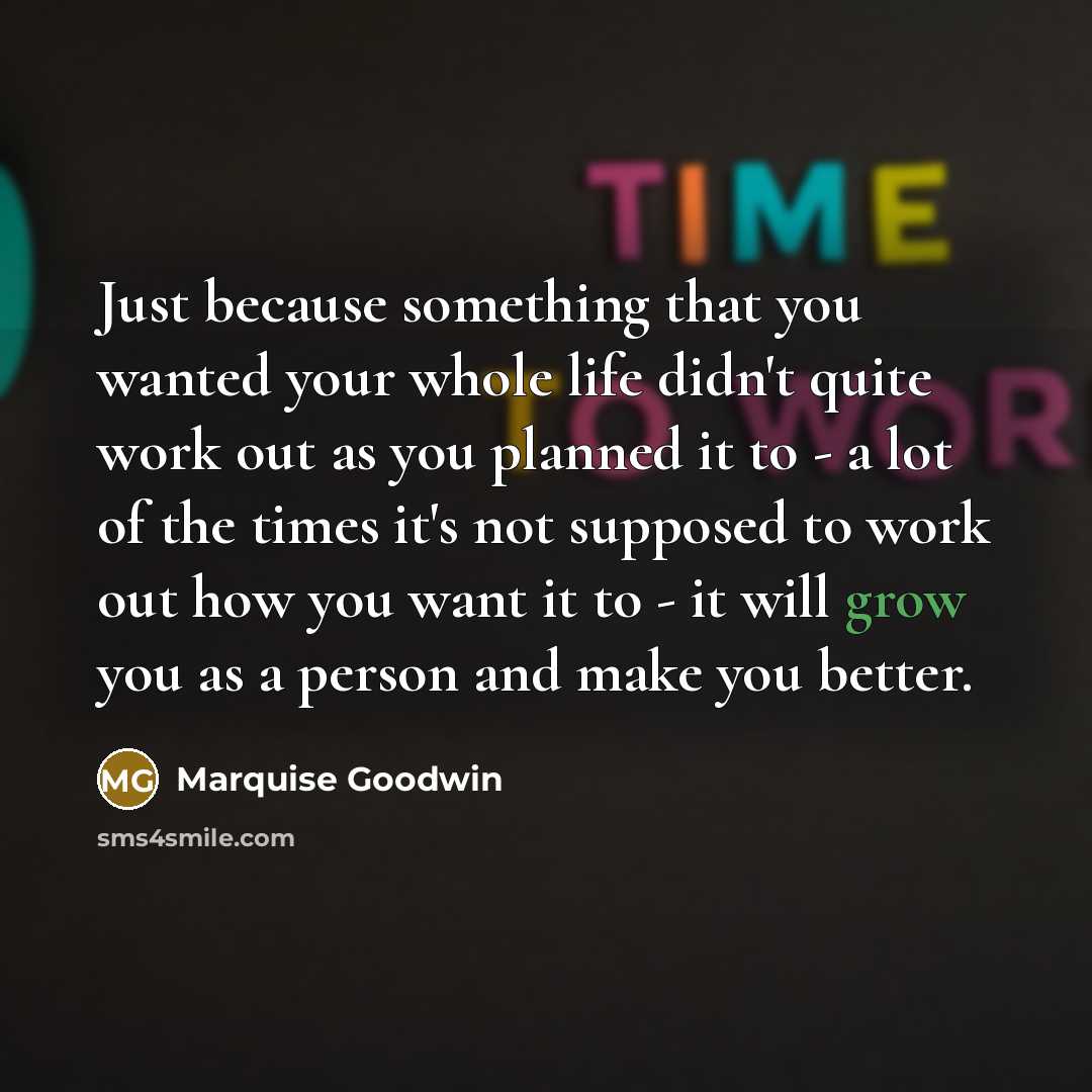 “Just because something that you wanted your whole life didn't…” quote by Marquise Goodwin