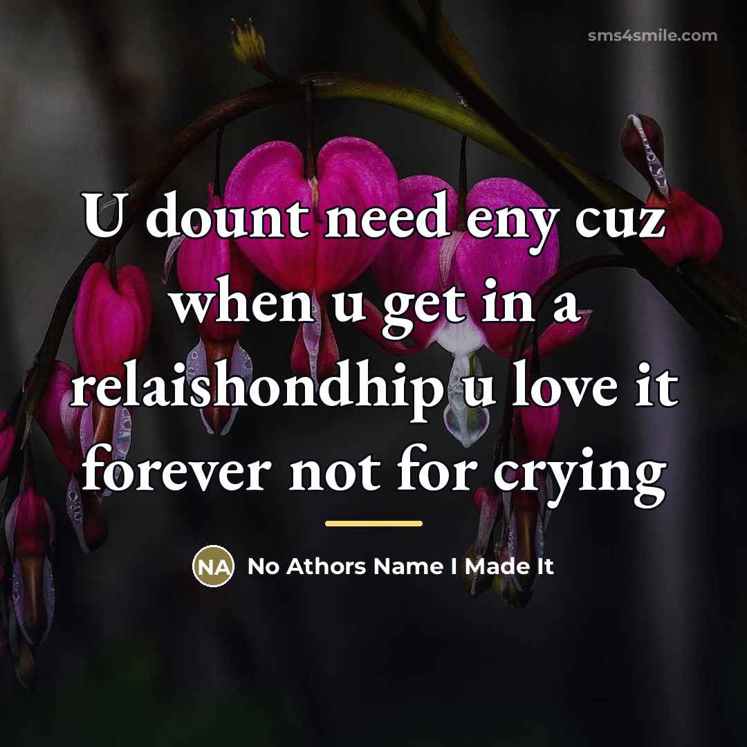 “U dount need eny cuz when u get in a…” quote by No Athors Name I Made It