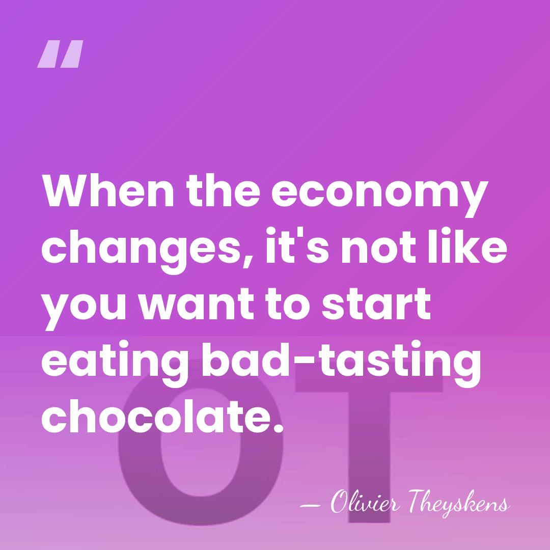 When the economy changes, it's not like you want to start eating&hellip; - Olivier Theyskens