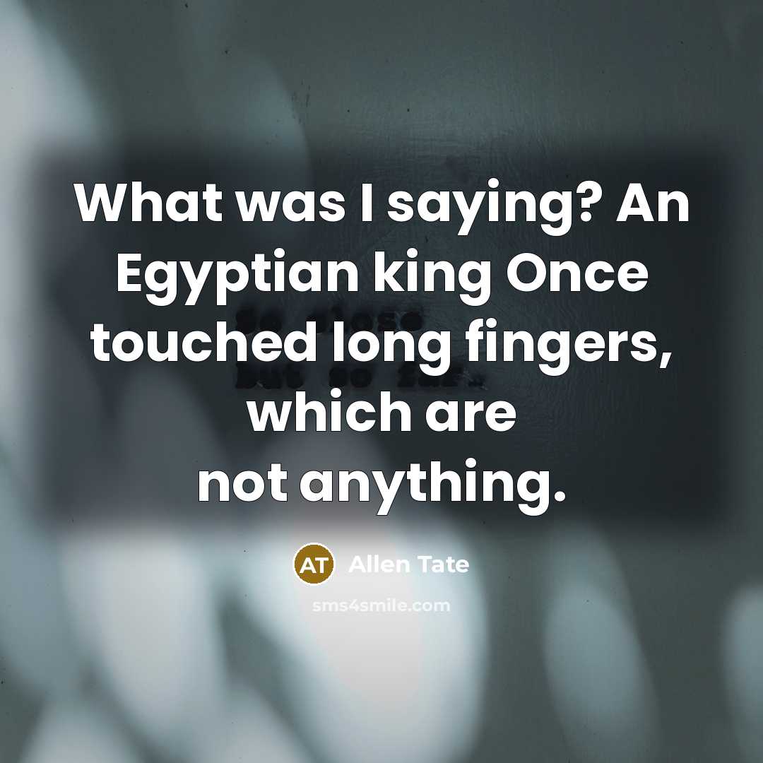 “What was I saying? An Egyptian king Once touched long…” quote by Allen Tate
