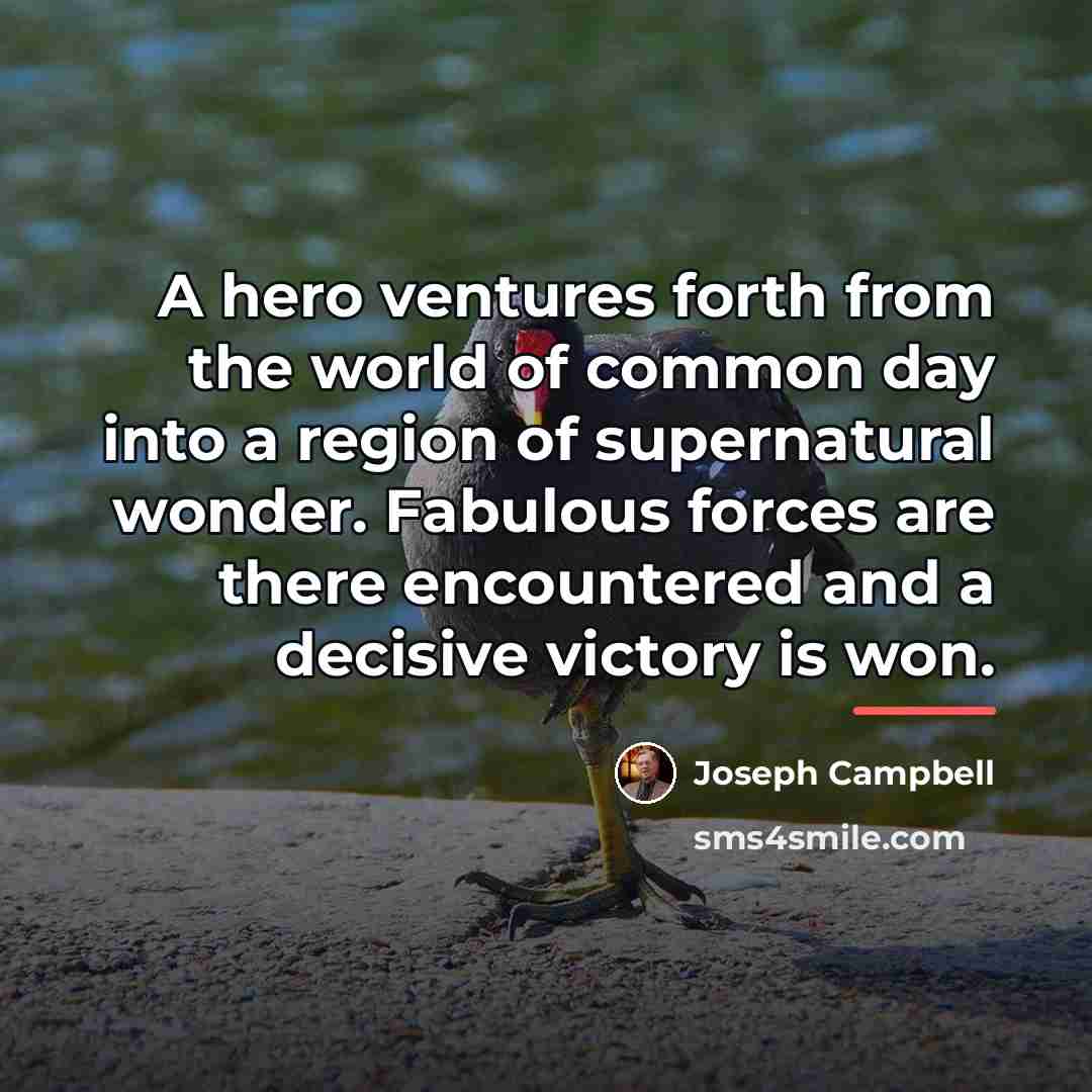 “A hero ventures forth from the world of common day…” quote by Joseph Campbell