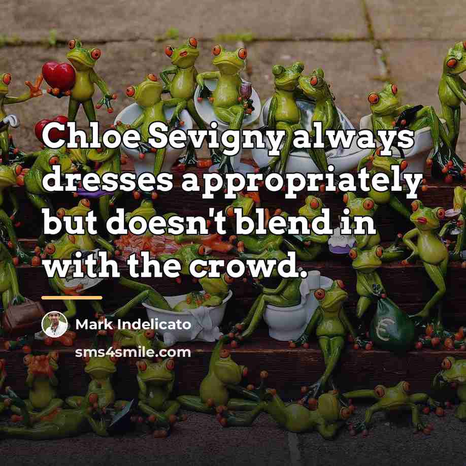 “Chloe Sevigny always dresses appropriately but doesn't blend in with…” quote by Mark Indelicato