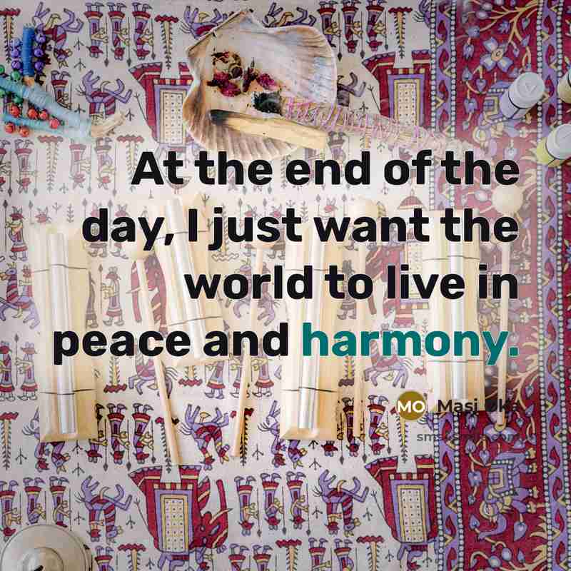 “At the end of the day, I just want the…” quote by Masi Oka