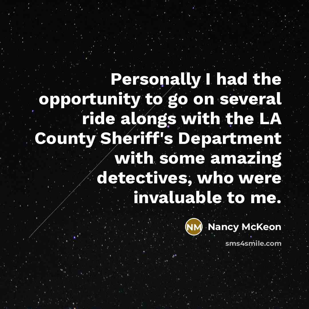 “Personally I had the opportunity to go on several ride…” quote by Nancy McKeon