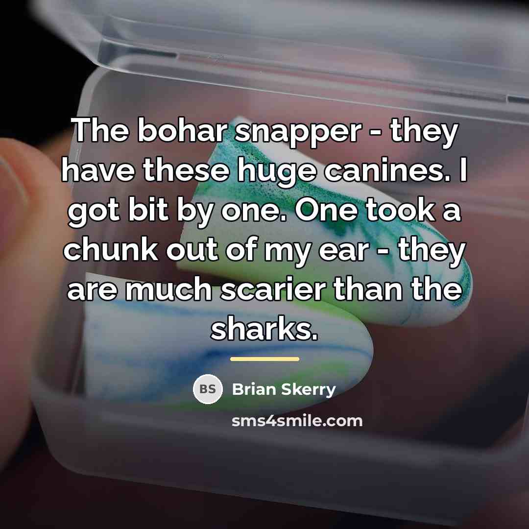 “The bohar snapper - they have these huge canines. I…” quote by Brian Skerry
