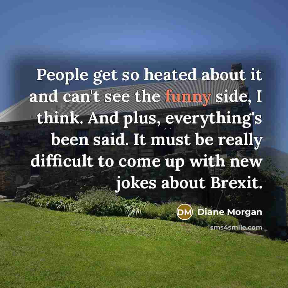 “People get so heated about it and can't see the…” quote by Diane Morgan