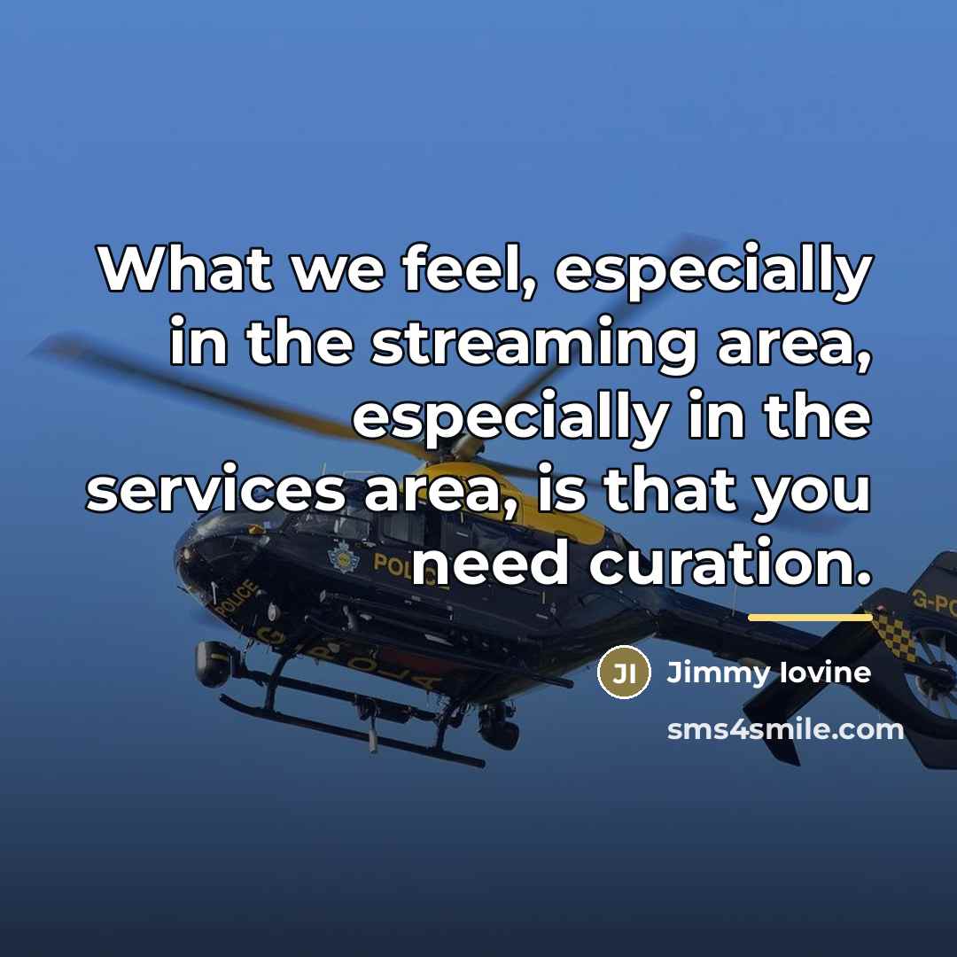 “What we feel, especially in the streaming area, especially in…” quote by Jimmy Iovine