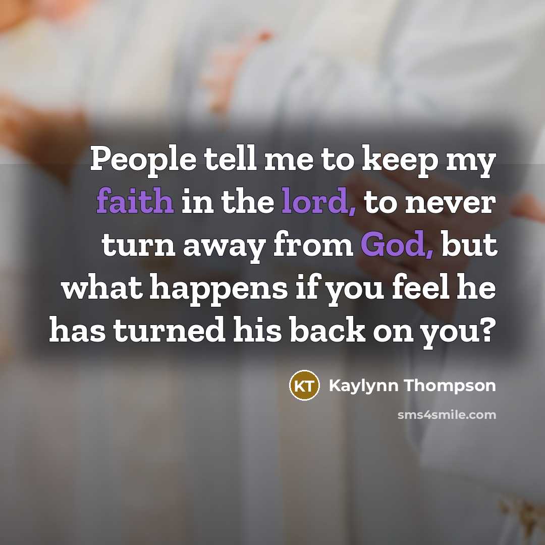 “People tell me to keep my faith in the lord,…” quote by Kaylynn Thompson