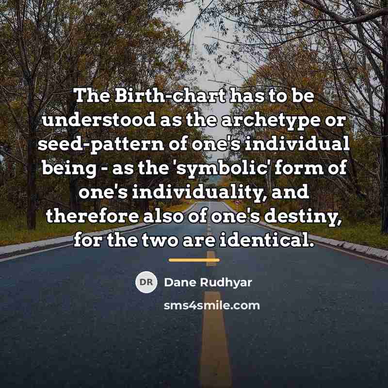 “The Birth-chart has to be understood as the archetype or…” quote by Dane Rudhyar