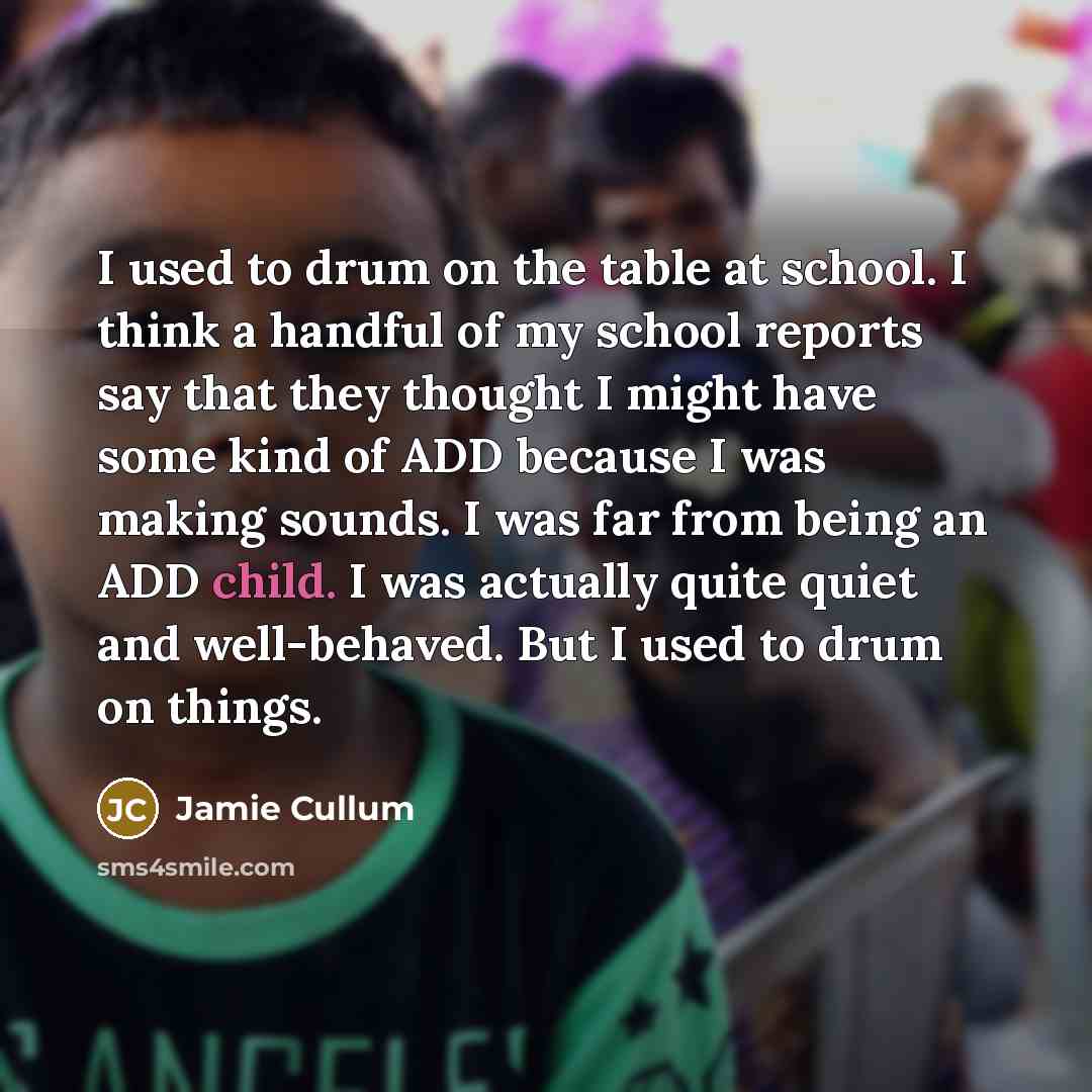 “I used to drum on the table at school. I…” quote by Jamie Cullum