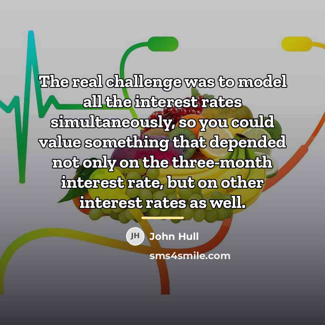 “The real challenge was to model all the interest rates…” quote by John Hull