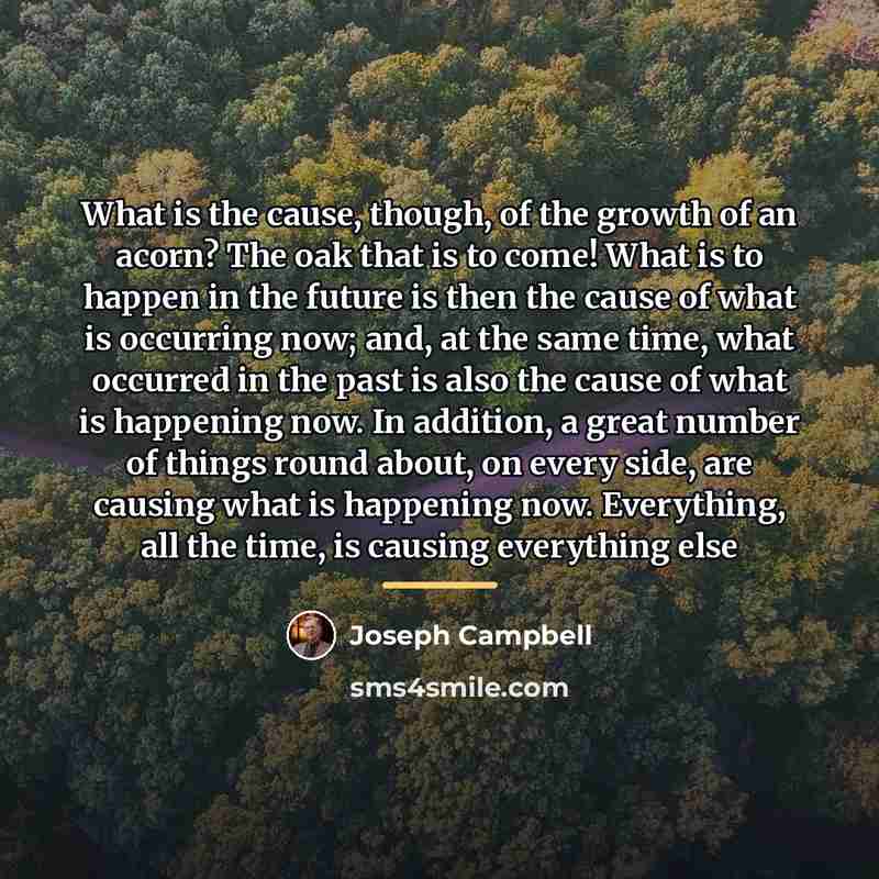 “What is the cause, though, of the growth of an…” quote by Joseph Campbell