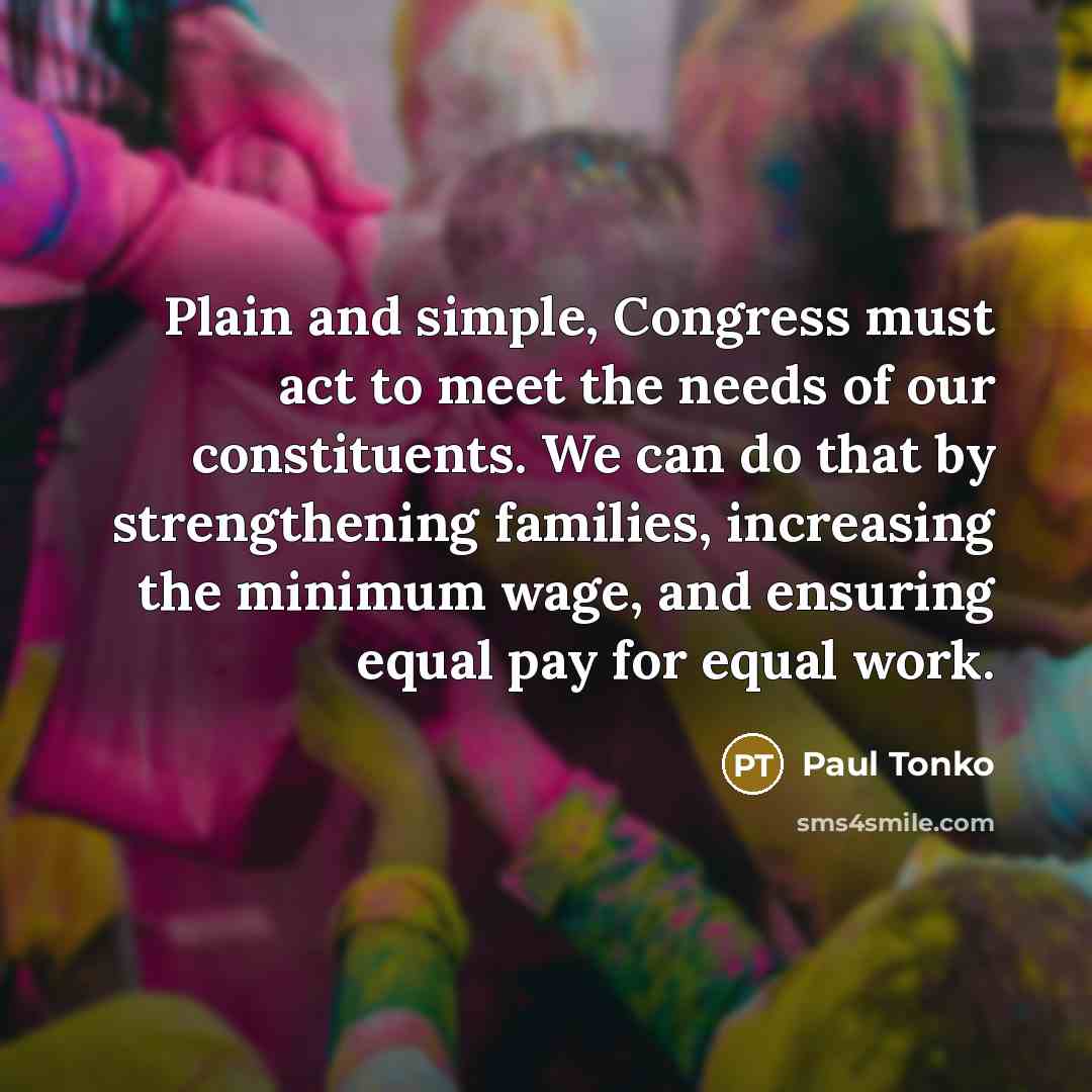 “Plain and simple, Congress must act to meet the needs…” quote by Paul Tonko