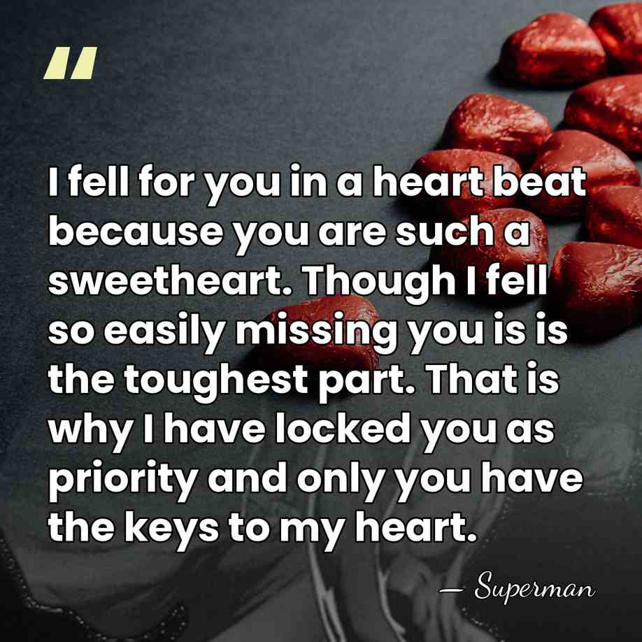 I fell for you in a heart beat because you are such&hellip; - Superman