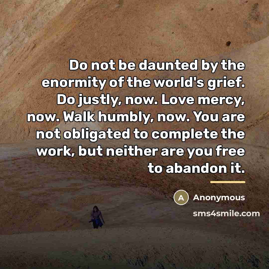 “Do not be daunted by the enormity of the world's…” quote by A.W. Streane